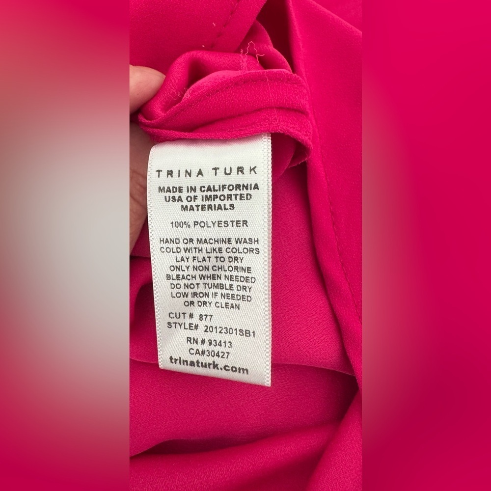 TRINA TURK Radiant Dress Bias Cut Drapey Asymmetrical Cocktail Sexy Size Small - Picture 9 of 11